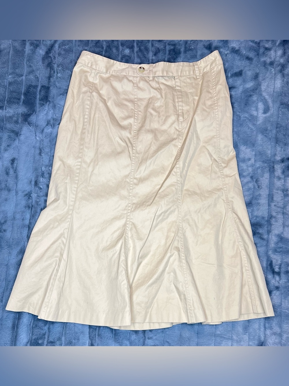 Lauren Ralph Lauren Skirt Women’s 10 Khaki 100% Cotton A-Line Midi Knee Length
